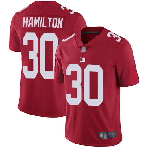 Men New York Giants #30 Antonio Hamilton Red Limited Red Inverted Legend Football NFL Jersey